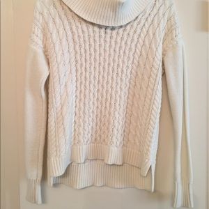 American Eagle Cream Cowl Neck Sweater